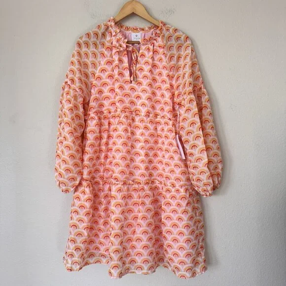 J Marie The Summer Tiered Dress size Large Retail $128 New Rainbow - Picture 6 of 13